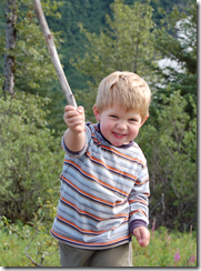 It's that boy again! Still with the big, pointy stick, and still adorable. Image by Tcoulston on Stock.Xchng